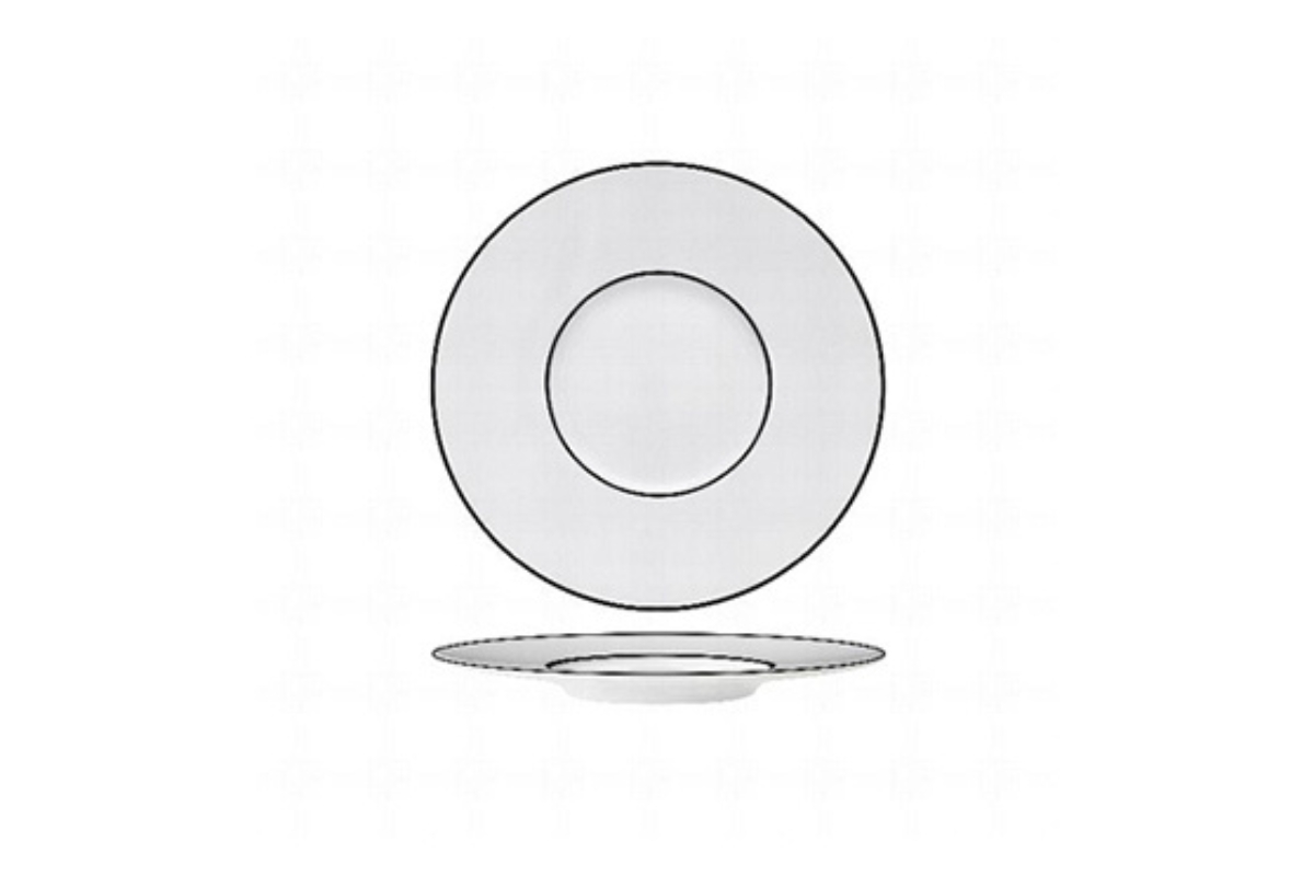 PIATTO PANE 17CM LIGNE NOIR ESSENTIA PORC. LIMONGE DECORATA