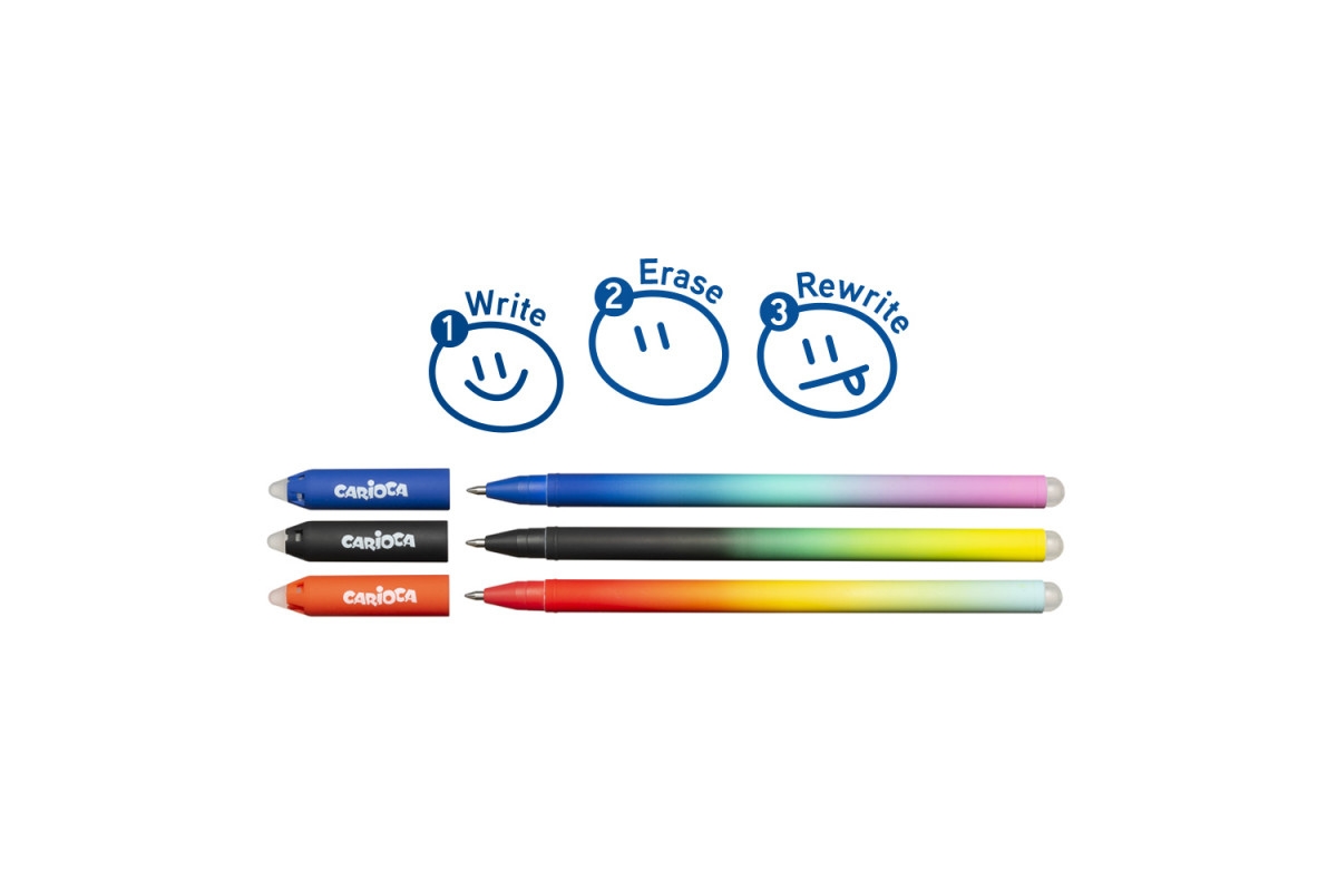 PENNA A SFERA OOPS EASY GEL CANCELLABILE BLU - CARIOCA 