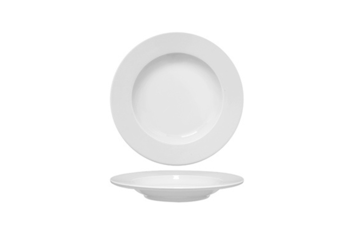 PIATTO FONDO 23CM ADE PORCELLANA BIANCA -M1934-