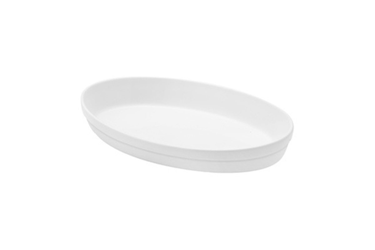 PIROFILA FORNO OVALE 32X20.5CM H5 PORCELLANA BIANCA SATURNIA