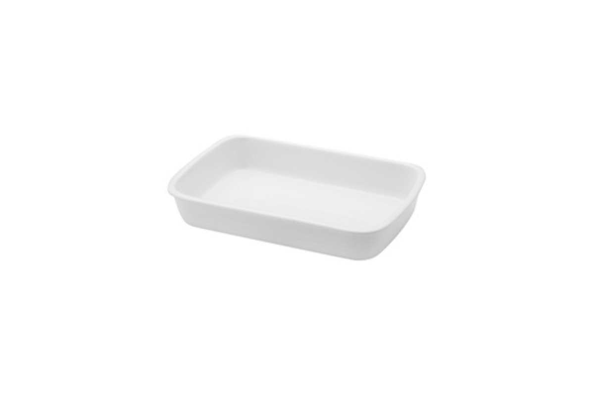 PIROFILA FORNO RETTANGOLARE  32X22.5CM H6 PORCELLANA  BIANCA SATURNIA