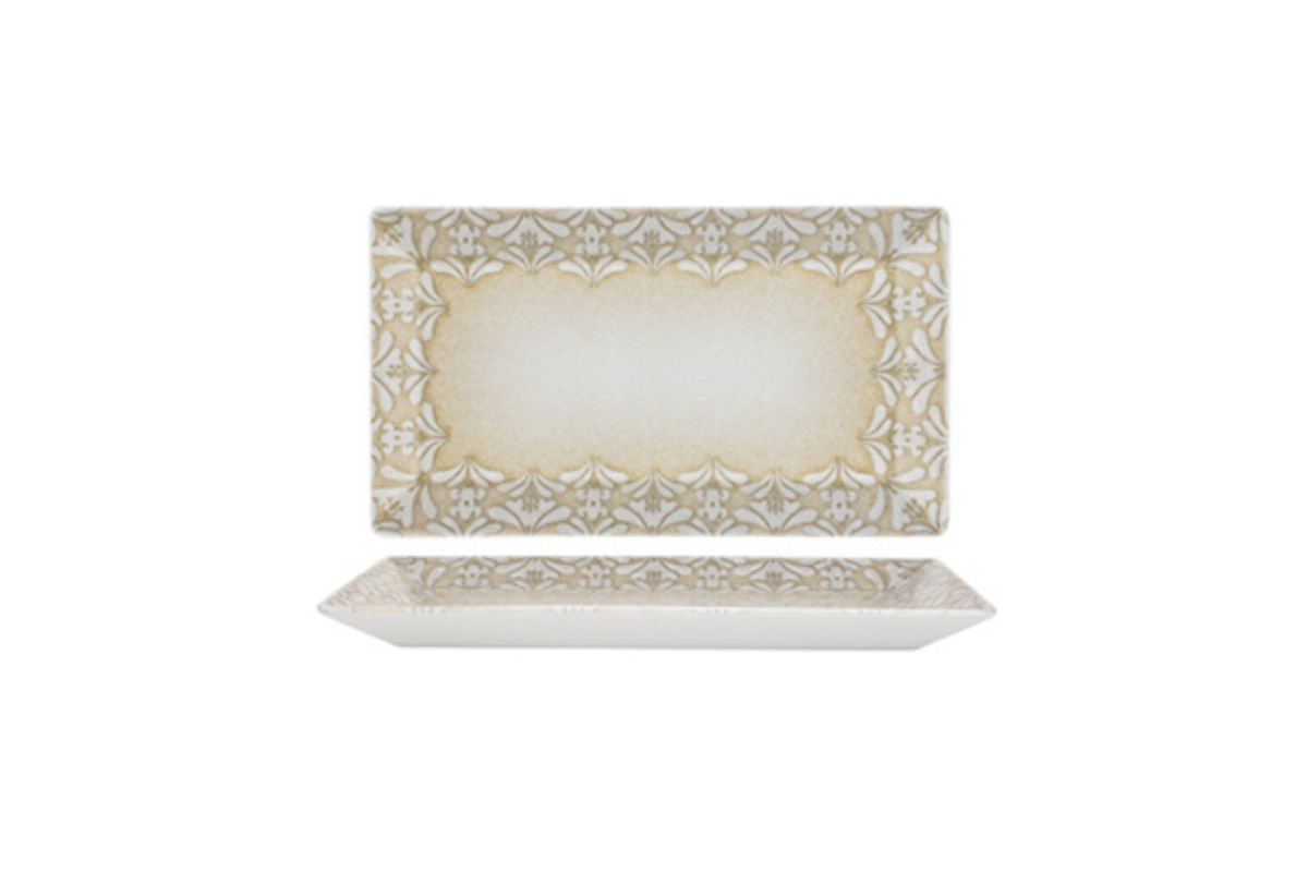 VASSOIO RETTANGOLARE LOUISE 26X15CM PORCELLANA SATURNIA