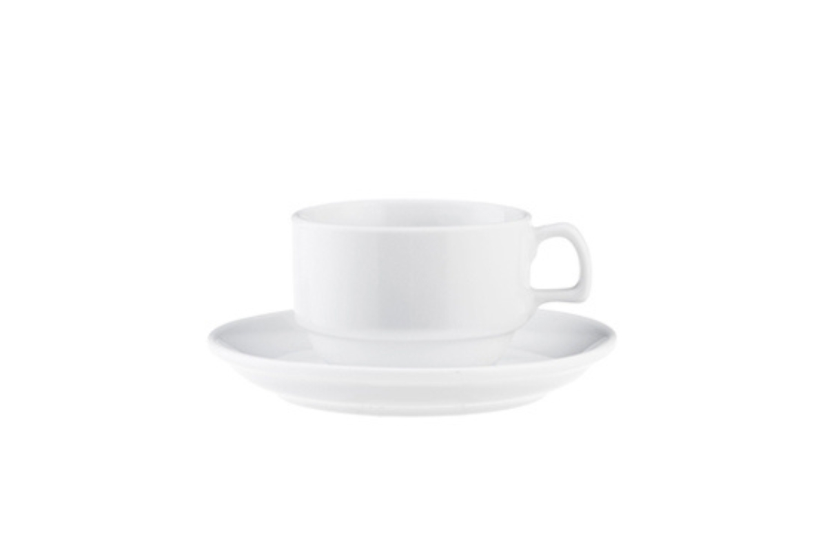 PIATTINO PER TAZZA COLAZIONE/THE'  ROMA 14.7CM PORCELLANA SATURNIA