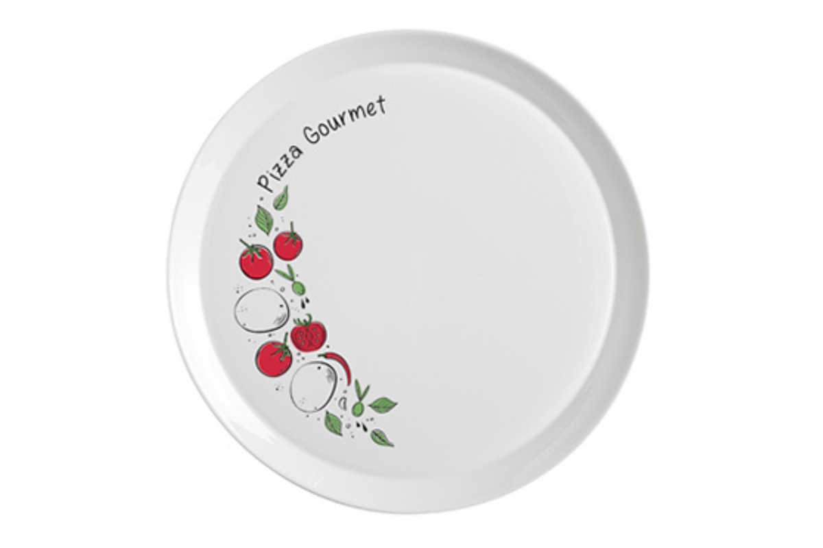 PIATTO PIZZA GOURMET D.33.5 DECORATO OPAL GLASS BORMIOLI