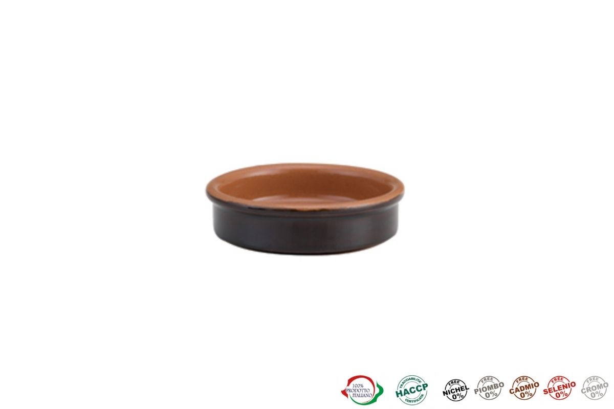 COPPETTA CREMA CATALANA TERRACOTTA D.11 H 3 VULCANIA