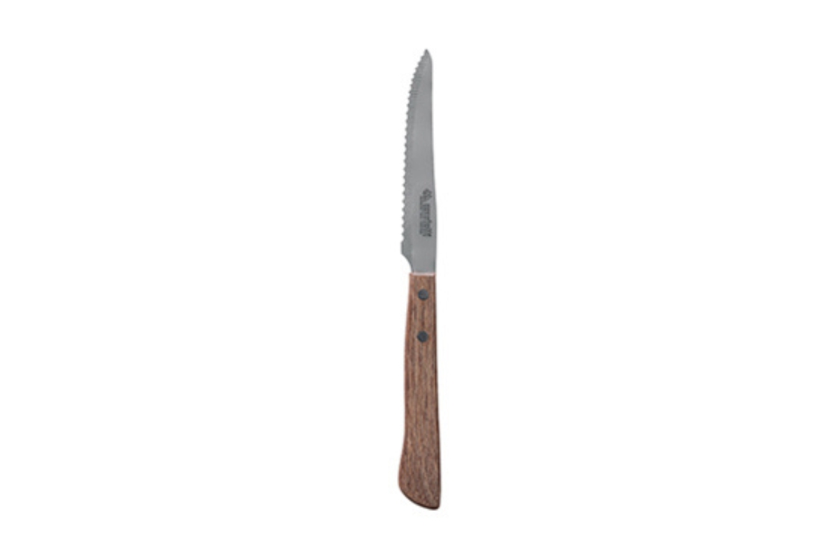 COLTELLI BISTECCA MARIETTI SEGHETTATA MANICO LEGNO 12PZ 