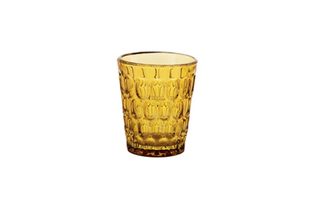 BICCHIERE ACQUA CAMELOT VETRO AMBRA CL.30 -M1934-